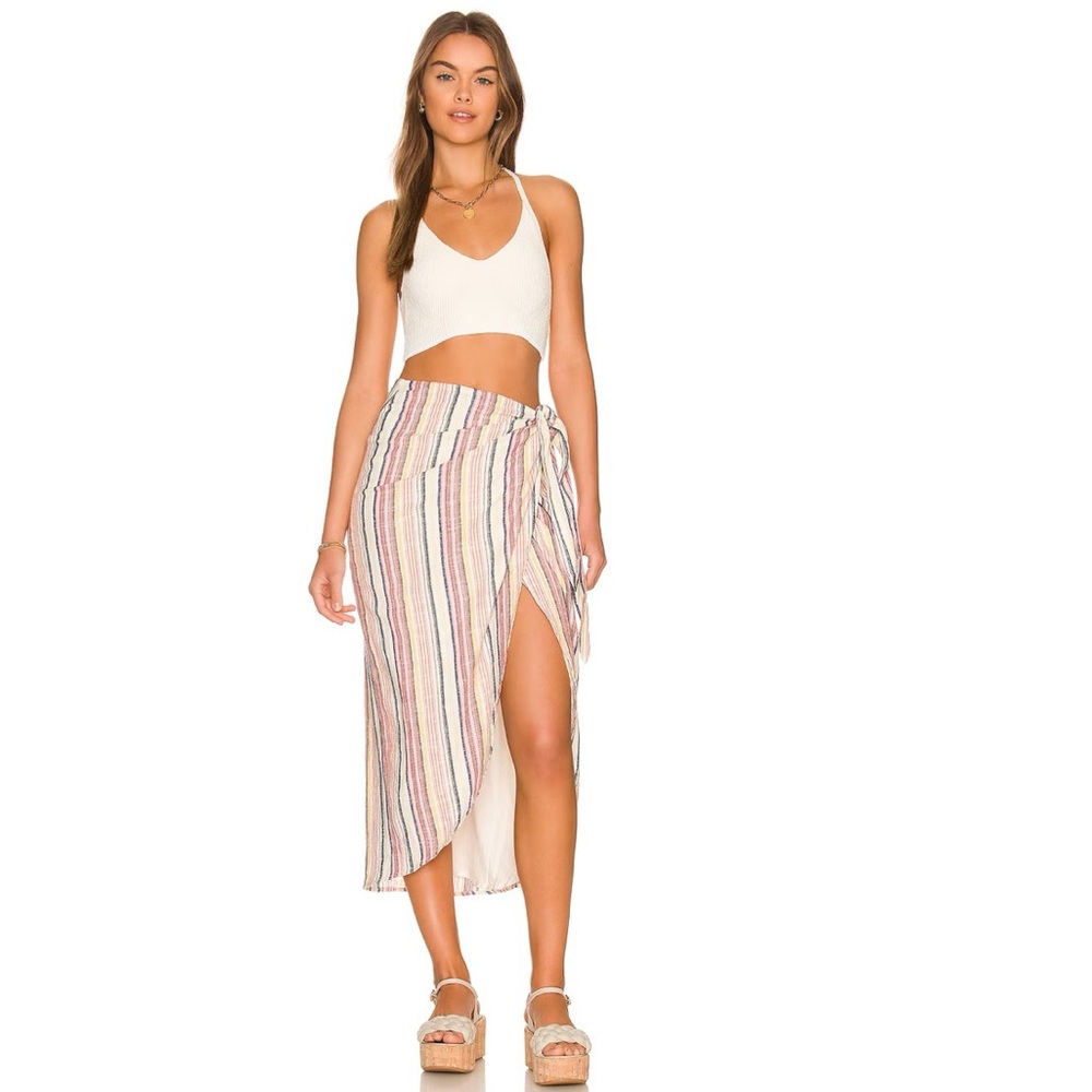 NWT Free People Aubrey Sarong Skirt in Multi Combo